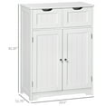 thumbnail image 3 of kleankin Freestanding Bathroom Cabinet with 2 Drawers and Adjustable Shelf, 3 of 10