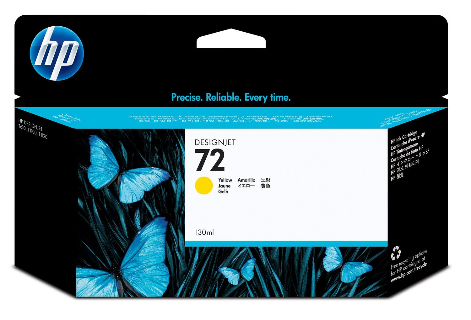 HP 72 130-ml Photo Black DesignJet Ink Cartridge, C9370A for T620