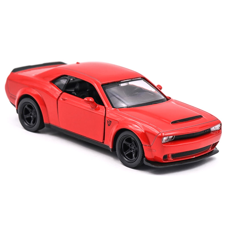 Dodge Challenger SRT Demon 1:36 Scale Diecast Metal Model Car Pull Back Kids Toy 