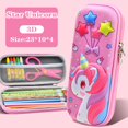 thumbnail image 1 of Estuche de lápices escolares Kawaii 3D para niñas, caja de gran capacidad EVA, impermeable, bonitos útiles escolares, artículos de papelería escolar hola suerte unisex, 1 of 2