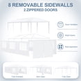 thumbnail image 5 of COBIZI 10x30FT Party Tent with 8 Removable Sidewalls, Waterproof Outdoor Canopy for Weddings, BBQ, Patio & Camping, White, 5 of 9