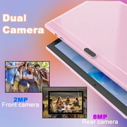 10 inch Tablet Android 15 Tablets, 8GB RAM 32GB ROM 1TB Expandable, Quad-Core Processor Tablet PC, 1280x800 IPS HD Touch Screen, 6000mAh Battery, 2MP+8MP Dual Camera, WiFi6, BT, GMS, Pink