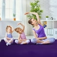 thumbnail image 3 of Gymax Large Yoga Mat 7' x 5' x 8 mm Thick Workout Mats for Home Gym Flooring Purple, 3 of 10