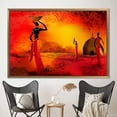 thumbnail image 5 of African Woman Poster, Black Woman Canvas, Abstract Canvas, Sunset Canvas Art, African Landscape Artwork, African Canvas, Canvas Wall Decor - Black Framed, 5 of 9