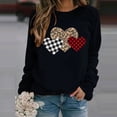 thumbnail image 3 of Yotami Valentine's Day Shirts for Women Plus Size Cute Heart Print Tops Long Sleeve Crewneck Loose Fit Blouses Black - Valentine's Day Gifts for Her, 3 of 3
