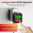 thumbnail image 3 of Wisewang Electric Outlet Tester Socket Circuit Polarity Voltage Zero Lines Detector Line LCD Display Testers Accessories British System, 3 of 6