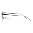 thumbnail image 3 of Nerd Cat Eye Metal Rim Light Color Lens Retro Sunglasses Silver, 3 of 4