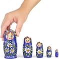 thumbnail image 2 of Muñecas rusas que anidan HUOGUO 5, matrioska tradicional, Romashka, 2 of 3