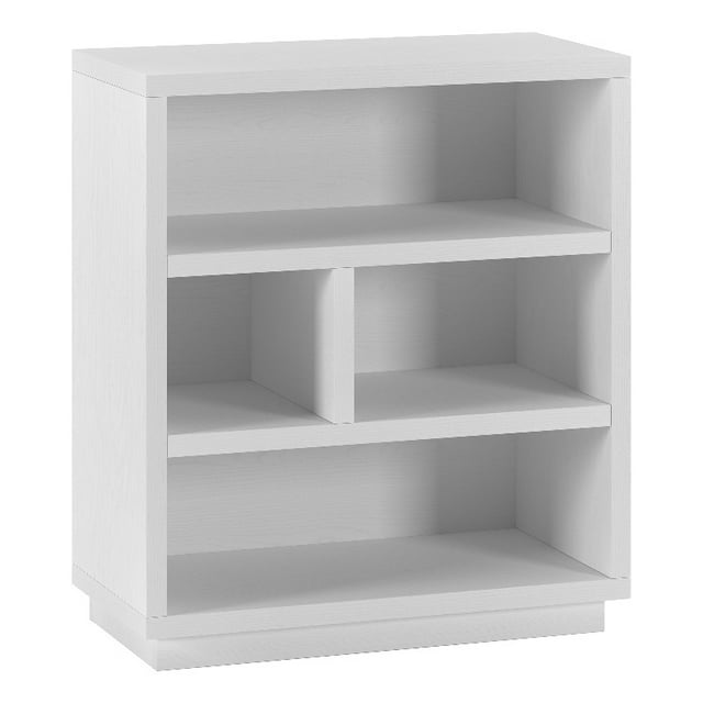 Henn&Hart 28"W Modern Engineered Wood Bookcase in White Finish