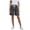 Gray, variant on Bermuda Jean Shorts for Women Knee Length High Waisted Rolled Hem Casual Summer 12'' Inseam Long Denim Shorts Size S-XXXL