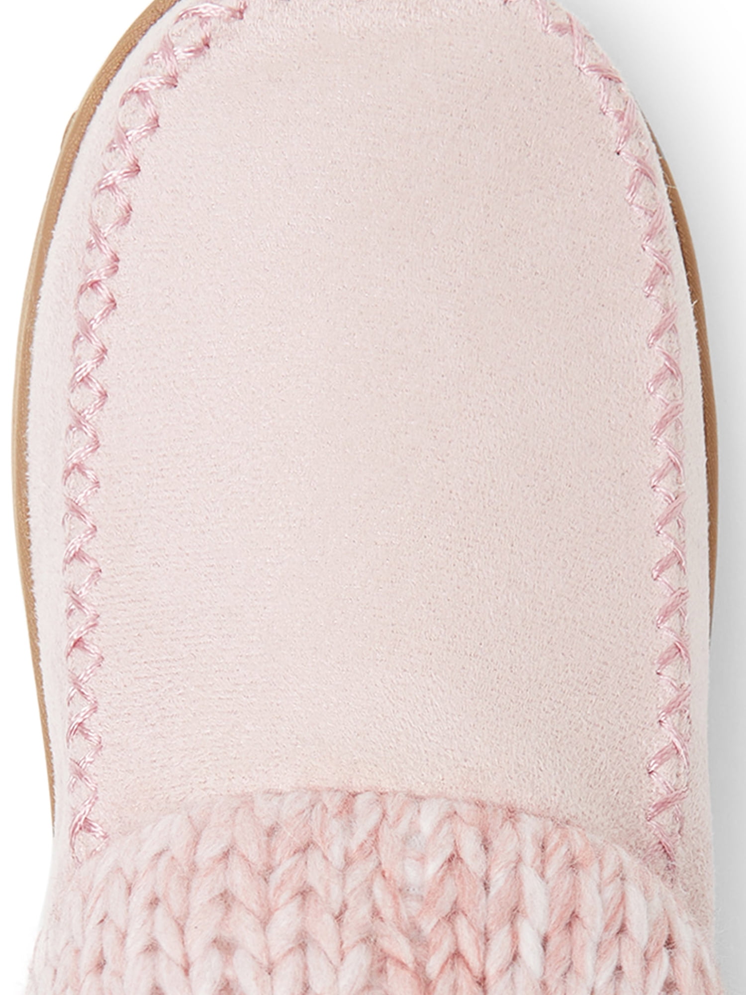 Dearfoams Cozy Comfort Women's Moc Toe Clog Slippers with Chunky Knit Collar