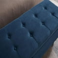 thumbnail image 5 of Miniyam 59" Storage Ottoman Bench, Storage Chest, Foot Rest Stool, Bedroom Bench for Living Room, Bedroom, Blue, 5 of 7