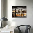thumbnail image 3 of COMIO Black and White Brooklyn Bridge Wall Art New York Cityscape Skylines Canvas Painting Modern Picture Abstract City Artwork for Home Office Decoration, 3 of 4
