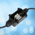 thumbnail image 4 of Caja de conexiones para cables eléctricos PG9 de 2 vías para exteriores, impermeable, IP68, para accesorios de iluminación de jardín de bajo/alto voltaje, diámetro de poro de 4-8 mm (negro), 4 of 7