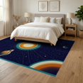 thumbnail image 3 of ODIKA System Galaxy Planet Lineup With Rings And Asteroid Belt Border Foldable Easy Care for Queen Size Bedroom, Under Bed, Master Suite, 3 of 7