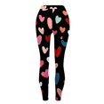 thumbnail image 3 of Fgvctg Womens Valentines Day Leggings Yoga High Waisted Full Length Stretch Workout Leggings Cute Love Heart Print Casual Outfit Thermal Yoga pants Joggers Clothes Vermilion XL, 3 of 6
