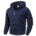thumbnail image 4 of Ceisia Men's All Gift Seasons Casual Solid Color Zipper Round Neck Long Sleeve Shirt - Comfortable Daily Outdoor Wear, 4 of 5