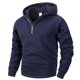 thumbnail image 4 of Ceisia Men's All Gift Seasons Casual Solid Color Zipper Round Neck Long Sleeve Shirt - Comfortable Daily Outdoor Wear, 4 of 5