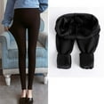 thumbnail image 2 of GERsome Women's Maternity Winter Warm Leggings Elastic Thermal Legging Pants Fleece Lined Thick Tights, 2 of 4