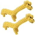 thumbnail image 1 of Dog Toy-2Pcs Cotton Rope Knitted Giraffe Shape Teeth Cleaning Protection Biting Chewing Toy for Pet Dog, 1 of 7