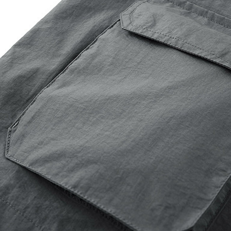 Honeeladyy Men's Outdoor Work Vest Fishing Travel Photo Cargo Vest Jacket with Multi Pockets Gray M, Size: 4(Medium)