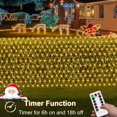 thumbnail image 3 of 5 x 5Ft Christmas Net Lights Battery Powered 100 LED Bushes Net Lights with Remote Timer Dimmable Outdoor Net Light Waterproof for Xmas Tree Wall Ceiling Outside Decorations(Warm White), 3 of 7