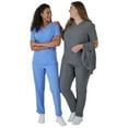 thumbnail image 6 of Hanes Womens Hanes Women's Scrubs V-Neck Scrub Top with Ribbed Back, Comfort Fit, 3-Pocket, Sizes S-3XL, 6 of 10