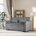 thumbnail image 2 of Convertible Sofa Bed,3-in-1 Pull Out Couch Bed with Reclining Backrest and Pillows,Sofa Bed Chair Full Convertible Sleeper Loveseat for Living Room, Home or Office(Dark Gray), 2 of 9