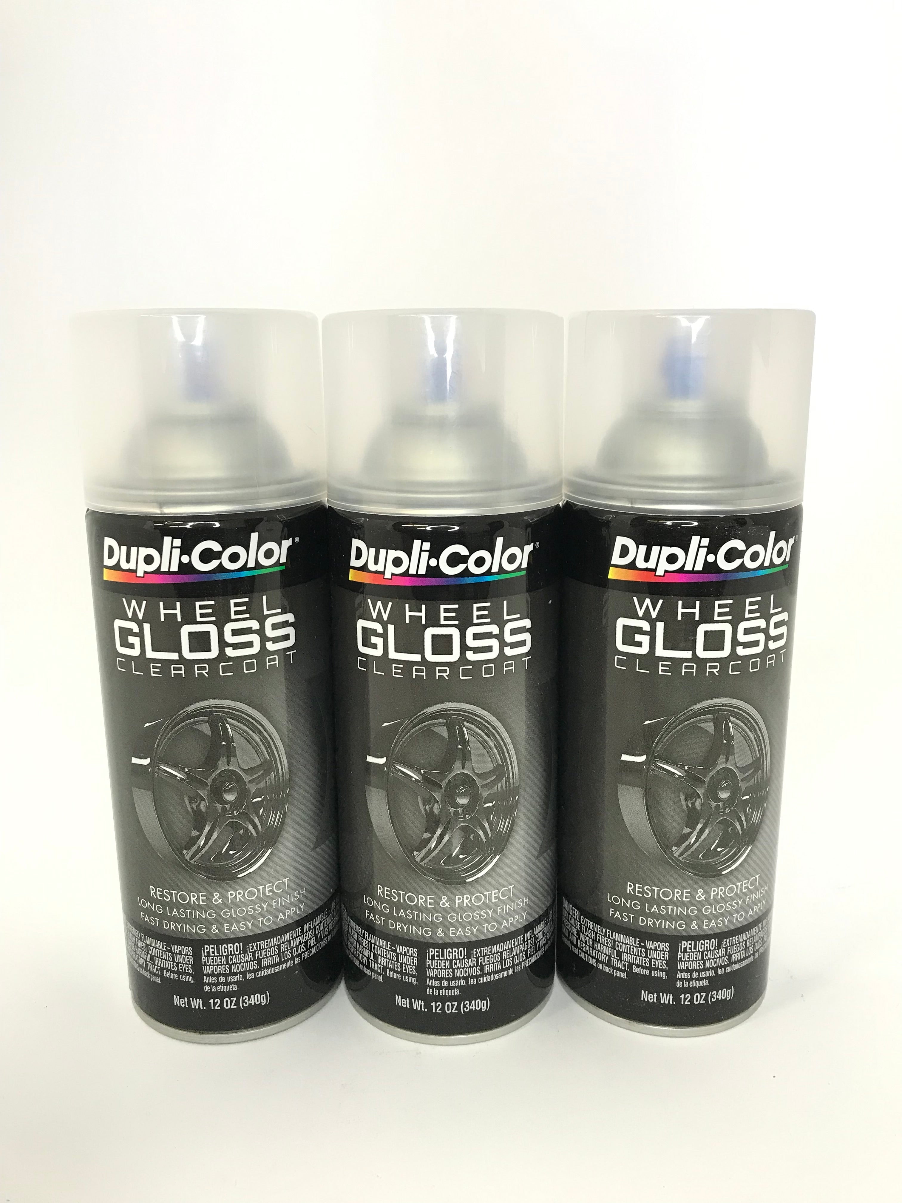 Duplicolor HWP103 3 Pack Wheel Coating Spray Paint Gloss Clear Coat 12 oz