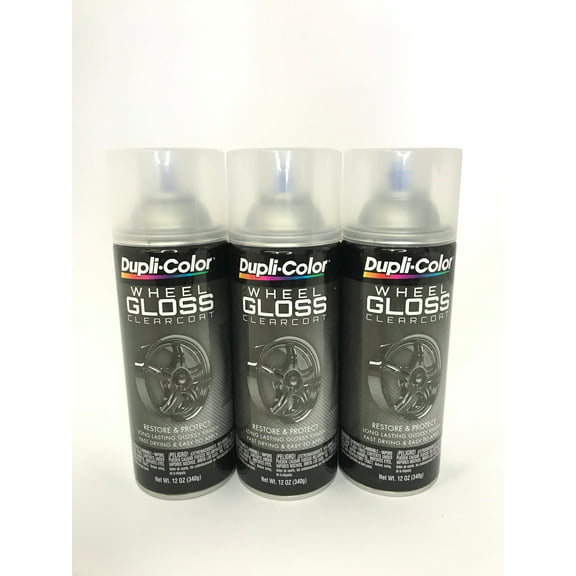 Duplicolor HWP103 - 3 Pack Wheel Coating Spray Paint Gloss Clear Coat - 12 oz