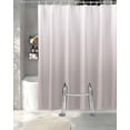 thumbnail image 3 of Split Shower Curtain for Transfer Bench, Beige Ombre Fabric Shower Curtains for Bathroom, White Gradient Modern Abstract Art Tub Sliding Transfer Bench Waterproof Bath Curtains 72"x72", 3 of 9