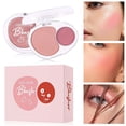 thumbnail image 1 of Fiudx Colorete En Polvo Doble, Versátil Crema Bicolor, Brillo Natural y Textura Suave, Acabado de Maquillaje Duradero, Ideal para Viajes, Ideal para Piel Sensible, Práctico Tamaño de 6 G., 1 of 2