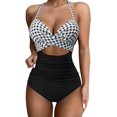 thumbnail image 1 of Women Wrap Cut Out One Piece Swimsuit High Waisted Monokini Bathing Suit, 1 of 5