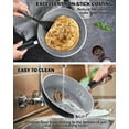 thumbnail image 7 of Cook N Home Professional 6 Quart Nonstick Stock Pot with Lid, Cooking Pot with Silicone Handle,Stockpot with Even Heating, Heavy Gauge Aluminum Induction Cookware, Black/ Marble, 7 of 7