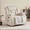 Beige, variant on Swivel Rocker Recliner Chair, Manual Reclining Single Sofa with Side Pocket, Overstuffed Glider Armchair for Living Room, Nursery & Bedroom