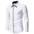 thumbnail image 2 of JTieacloth Mens Regular Fit Button Down Shirts 2025 Men's Casual Fashion Long Sleeved Shirt White, 2 of 6