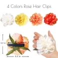 thumbnail image 2 of 4PCS Peony Flower Hair Clips for Women 3Large Hawaiian Flower Hairclip for Beach Party Bridal Wedding Event Decor Accessories, 2 of 4