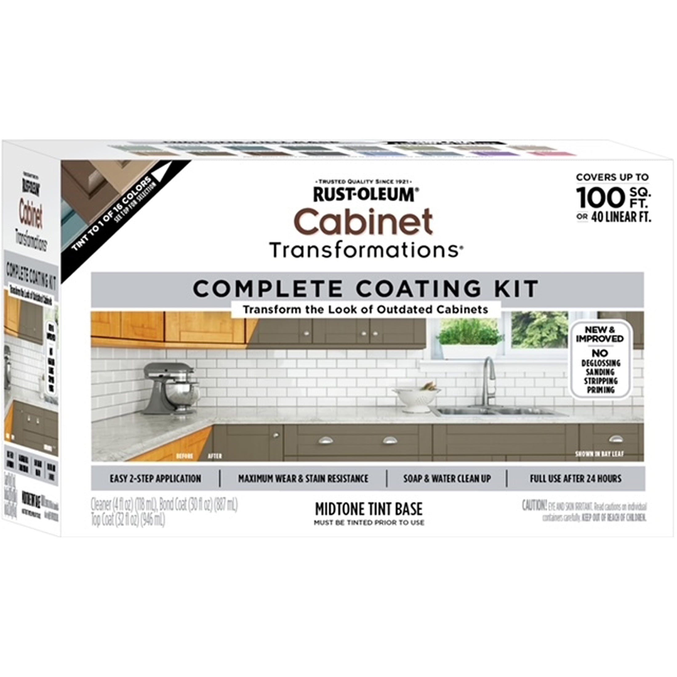 Dolphin, Rust-Oleum Cabinet Transformations Satin Coating Kit-37467914T, Quart