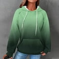 thumbnail image 2 of Women's Waffle Hoodies Fashion Gradient Color Sweatshirts Drawstring Raglan Hooded Sweaters Fall Winter Long Sleeve Hoody Jacket Outwears Tops with Pocket, 2 of 5