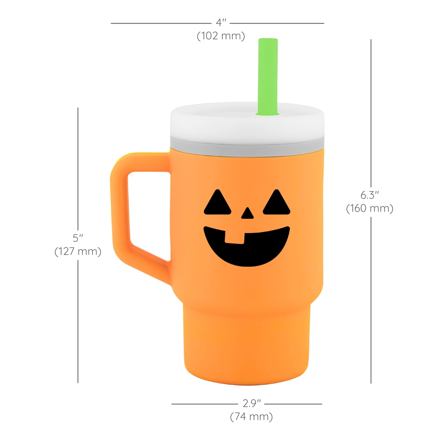 Infantino My 1st Tumbler – Adorable 9oz. Training Cup with Toddler-Friendly Straw and Handle, Pumpkin