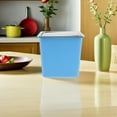 thumbnail image 4 of LOLIPPYY Countertop Recessed Bin with Swing Lid Blue Stainless Steel Kitchen Trash Can Space Saving Design, 4 of 8