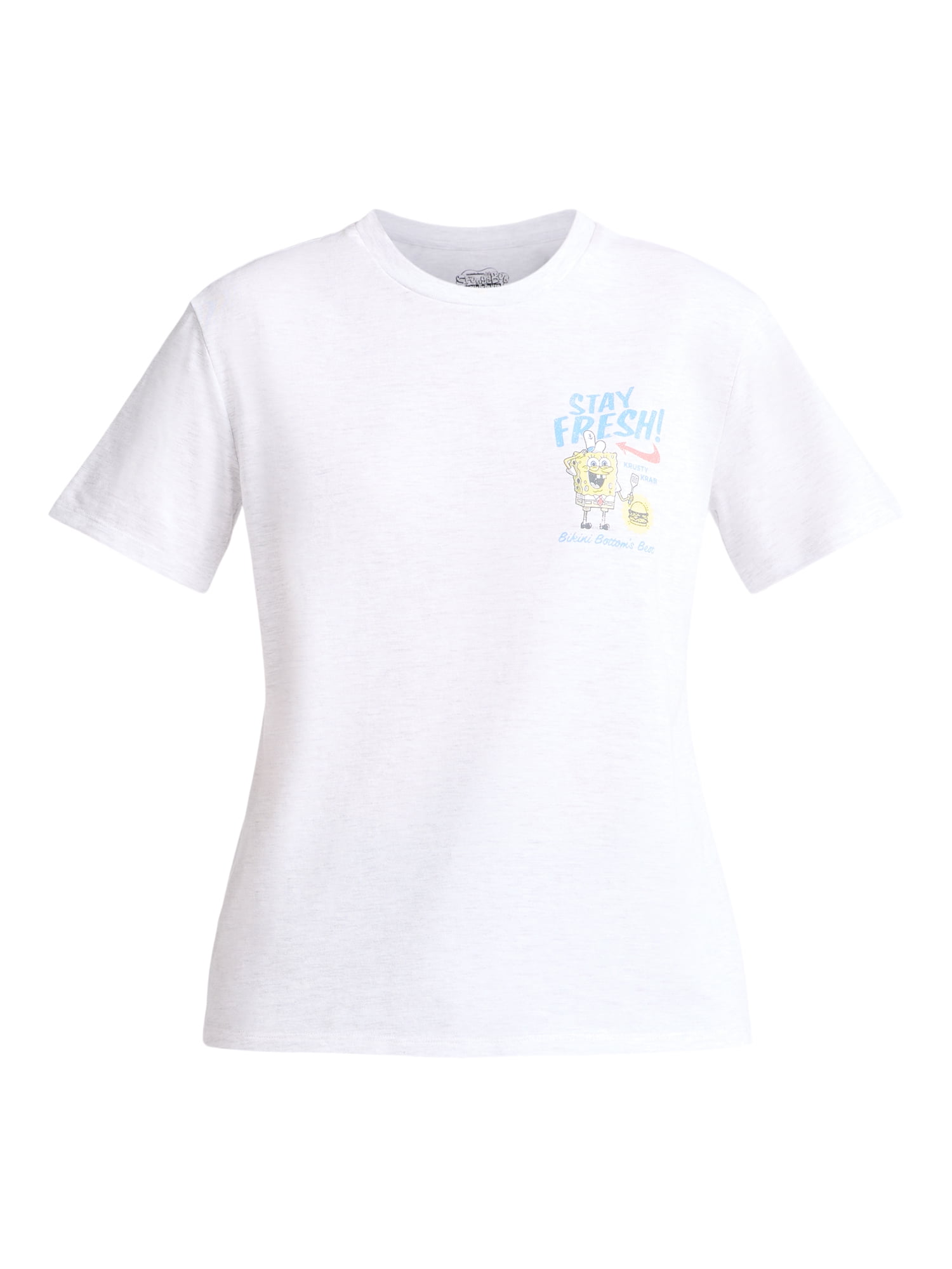 SpongeBob SquarePants Women's Krabby Patty Graphic Tee with Short Sleeves, Sizes XXS–XXL