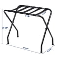 thumbnail image 3 of 3 Pack Portable Folding Metal Luggage Rack with Nylon Belts Suitcase Stand Holder Shelf, 27" x 16" x 22", Black, 3 of 22