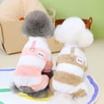 thumbnail image 6 of LLXD Dog Winter Fleece Bodysuit Pink XL 4-Leg Striped Warm Pet Clothes with D-Ring for Small to Medium Breeds Cozy Puppy Pajamas Coat, 6 of 9