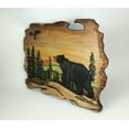 thumbnail image 2 of Things2Die4 Bear And Eagle Forest Sunset Hand Carved Natural Wood Wall Art Cabin Home Decor, 2 of 3