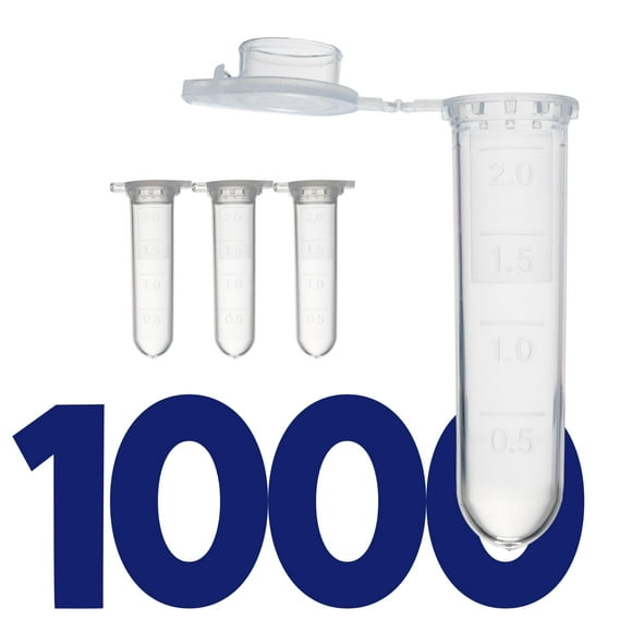 Tubos de microcentrífuga Kashi Scientific de polipropileno de 2 ml x 1000