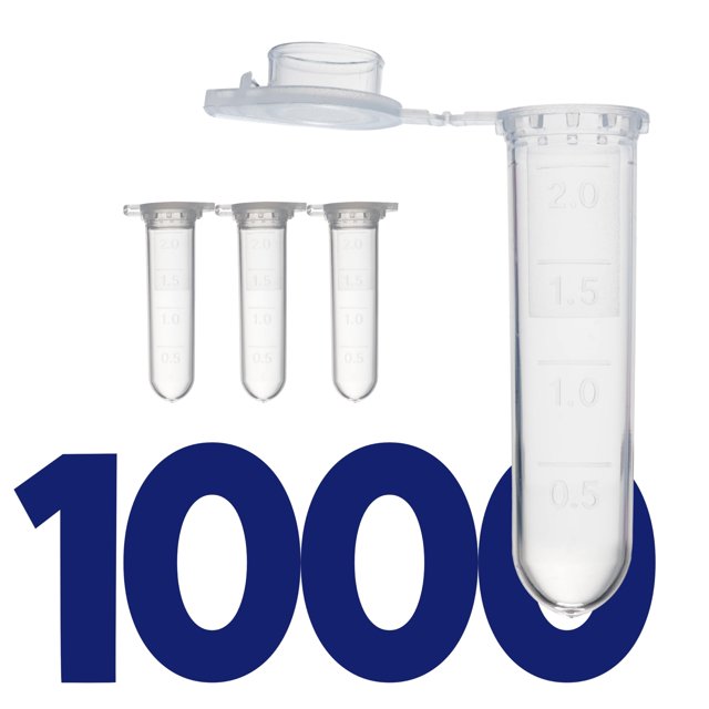 Tubos de microcentrífuga Kashi Scientific de polipropileno de 2 ml x 1000