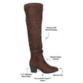 thumbnail image 4 of Journee Collection Womens Zivia Tru Comfort Foam Wide Calf Stacked Heel Over The Knee Boots, 4 of 8