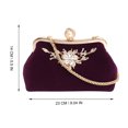 thumbnail image 2 of unbranded De Mano Para Y Banquetes Con Rhinestones En Color Púrpura Plush, 2 of 7