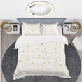 thumbnail image 2 of Designart 'Golden Grid I' Mid-Century Modern Duvet Cover Set, 2 of 4